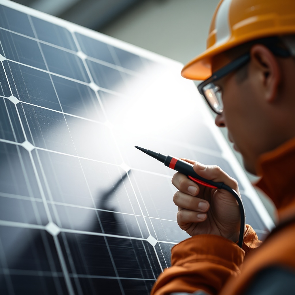 A close-up photorealistic image of a JinkoSolar Tiger Neo 415W panel showing a baypas diyo