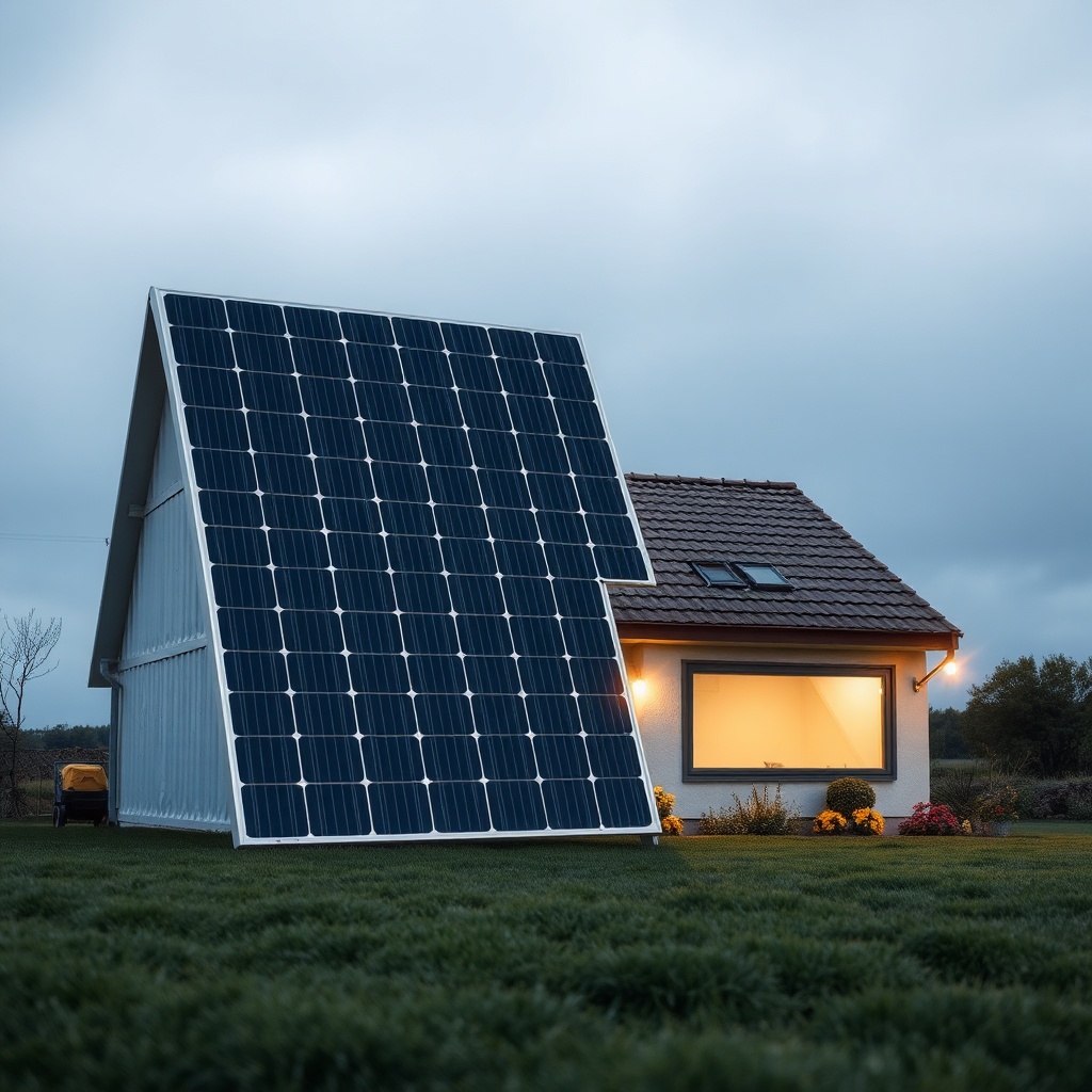 Bir kişinin elinde SolarPratik 200W Taşınabilir Panel'i katlanmış halde tutarken çekilmiş