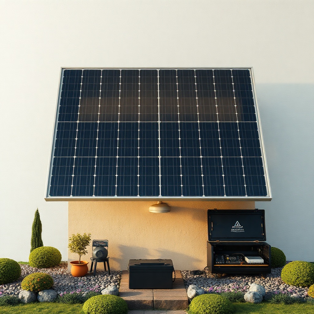 SolarPratik 200W panelinin bir tarafı hafif gölgelenmiş