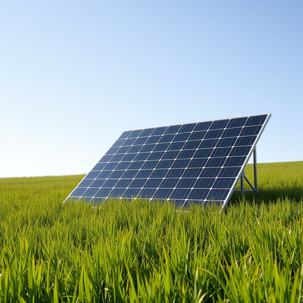 <clean photorealistic photo/illustration of a SolarPratik 200W Taşınabilir Panel unfolded