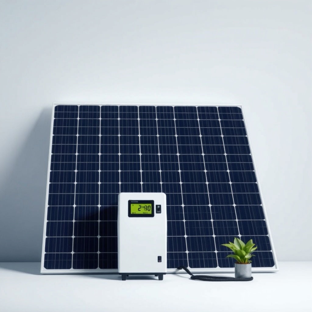 <Güneş altında kurulu bir SolarPratik 200W panel